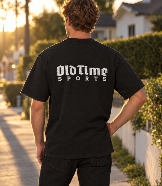 Flaming Skull Heavyweight Tee - Old Time Sports