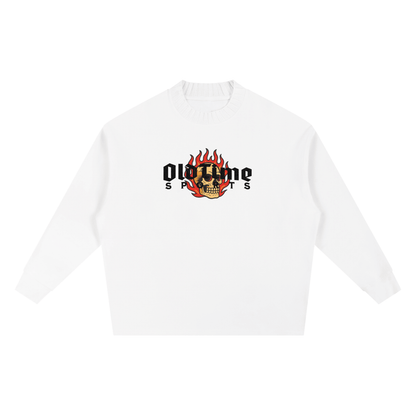 Flaming Skull Knitted Sweater - Old Time Sports