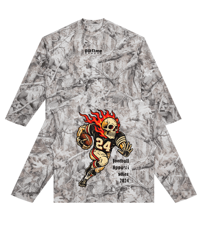 Football Mascot Waffle Camo Longsleeve - Old Time Sports