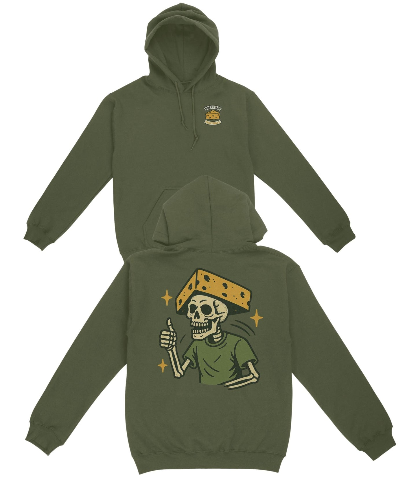 Green Bay Cheese Heads Basic Hoodie