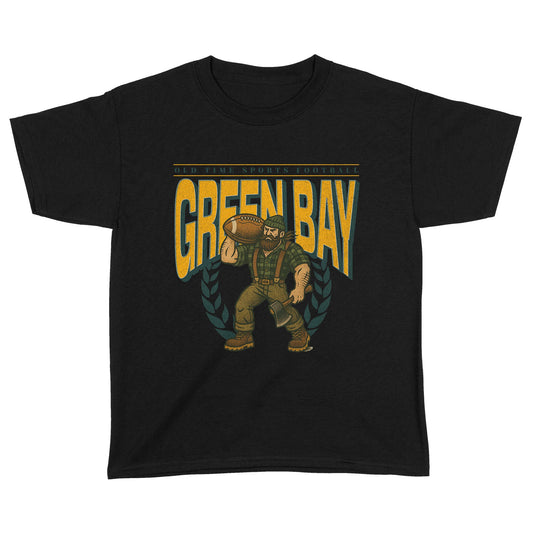 Green Bay Football v1 YOUTH T-Shirt - Old Time Sports