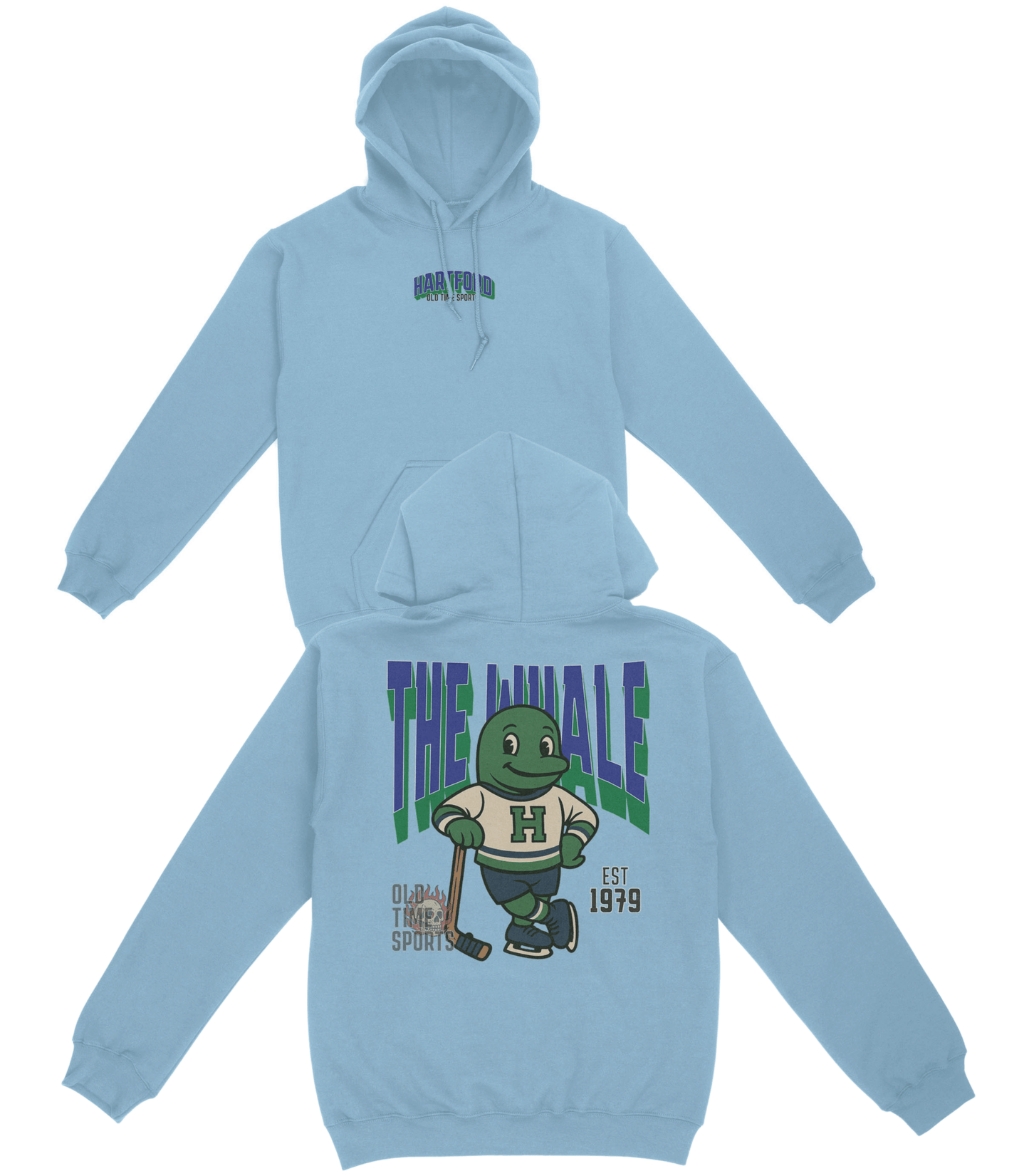 Hartford "The Whale" Hockey v2 Basic Hoodie - Old Time Sports