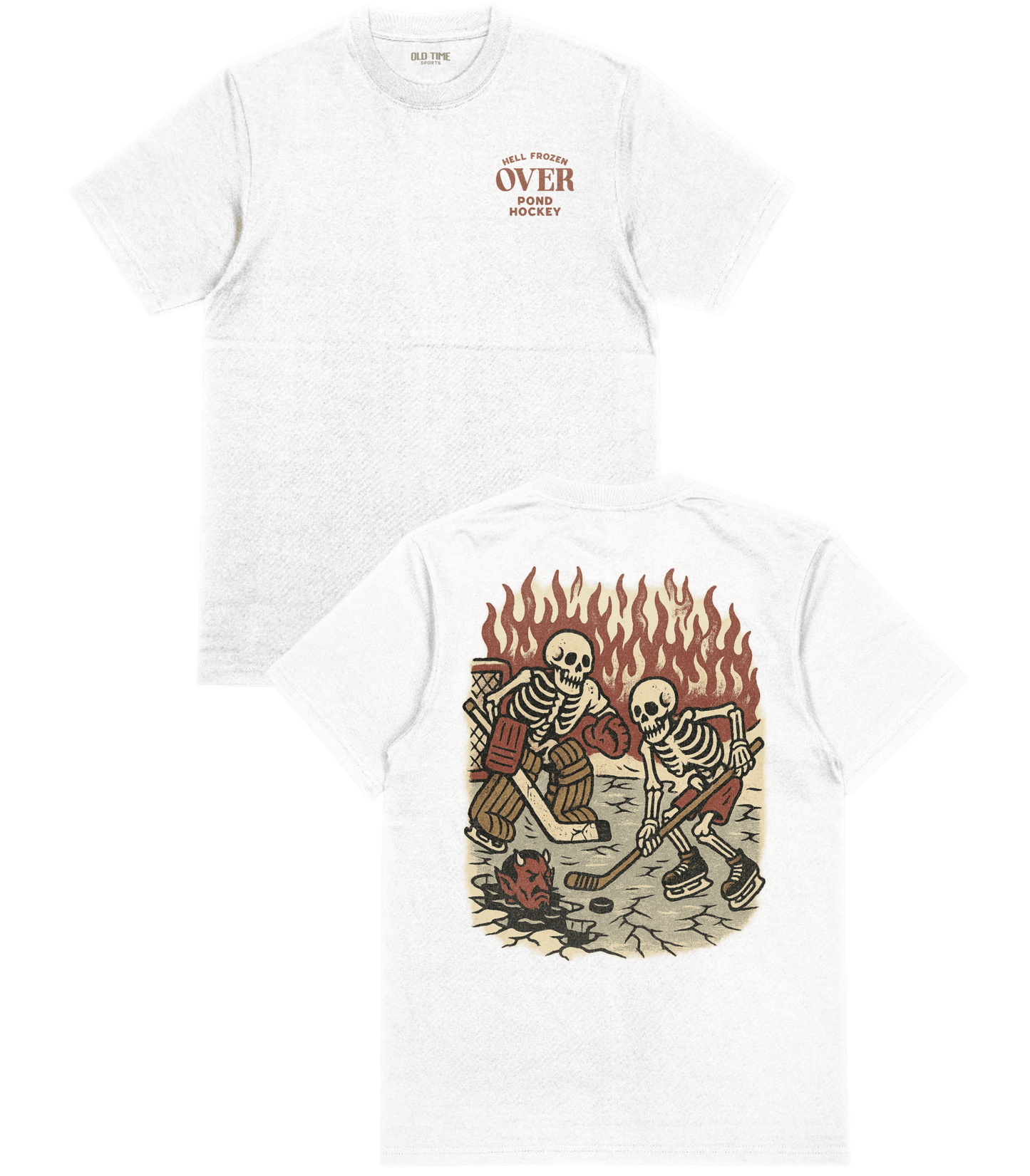 Hell Frozen Over Pond Hockey T-Shirt - Old Time Sports