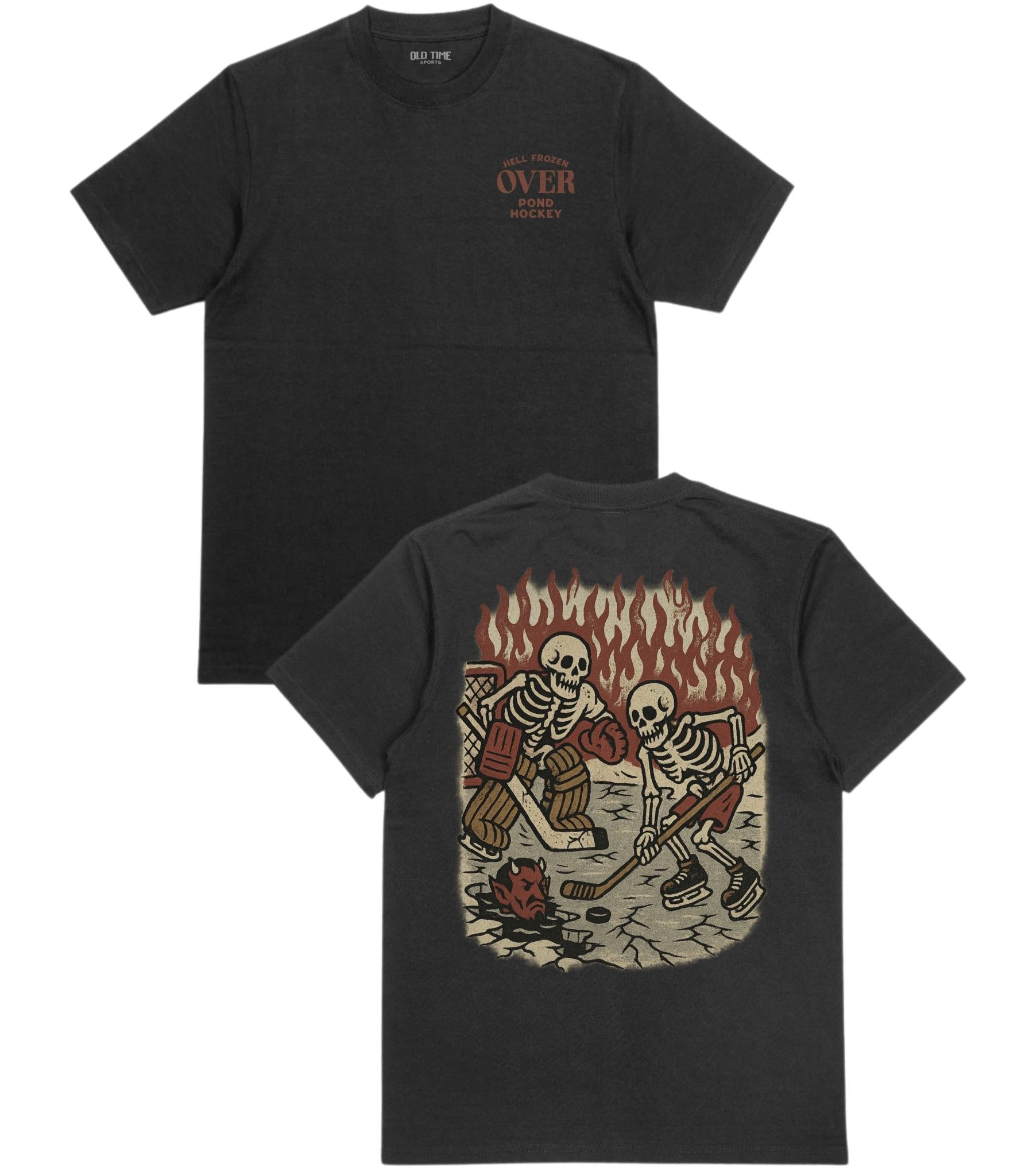 Hell Frozen Over Pond Hockey T-Shirt