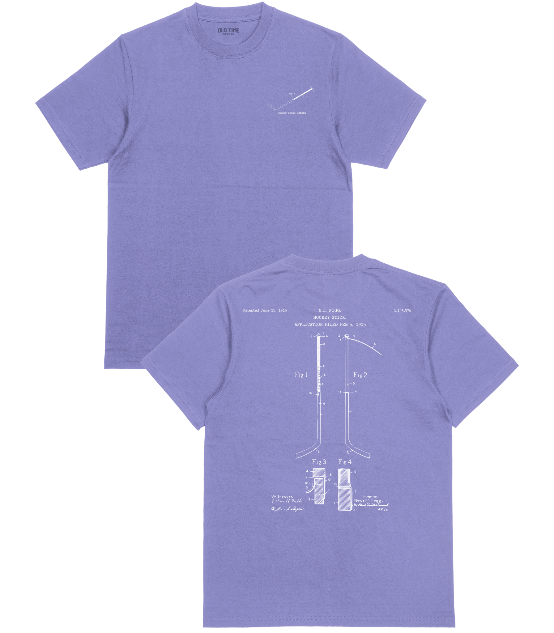 Hockey Stick Patent T-Shirt - Old Time Sports