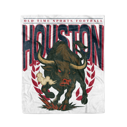 Houston Football 50x60in Fleece Blanket - Old Time Sports