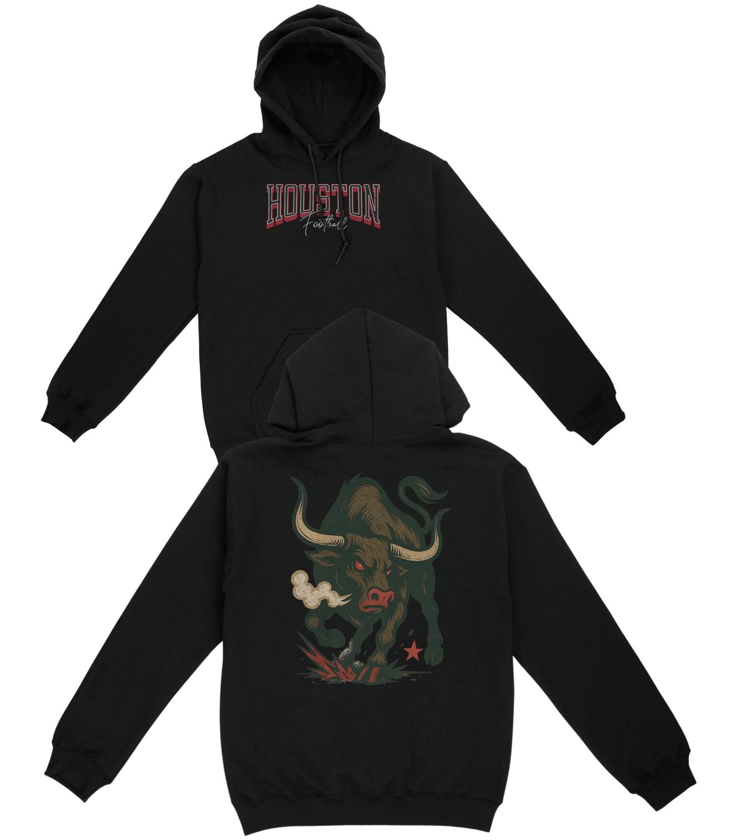 Houston Football Basic Hoodie - Old Time Sports