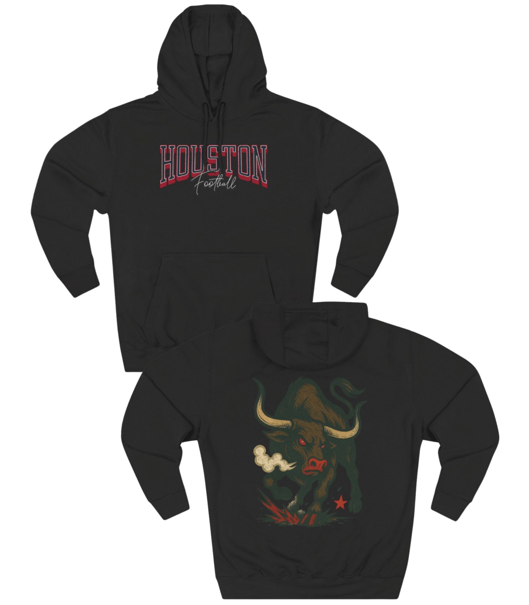 Houston Football Hoodie - Old Time Sports