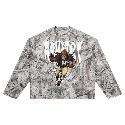 Houston Football Waffle Camo Longsleeve - Old Time Sports