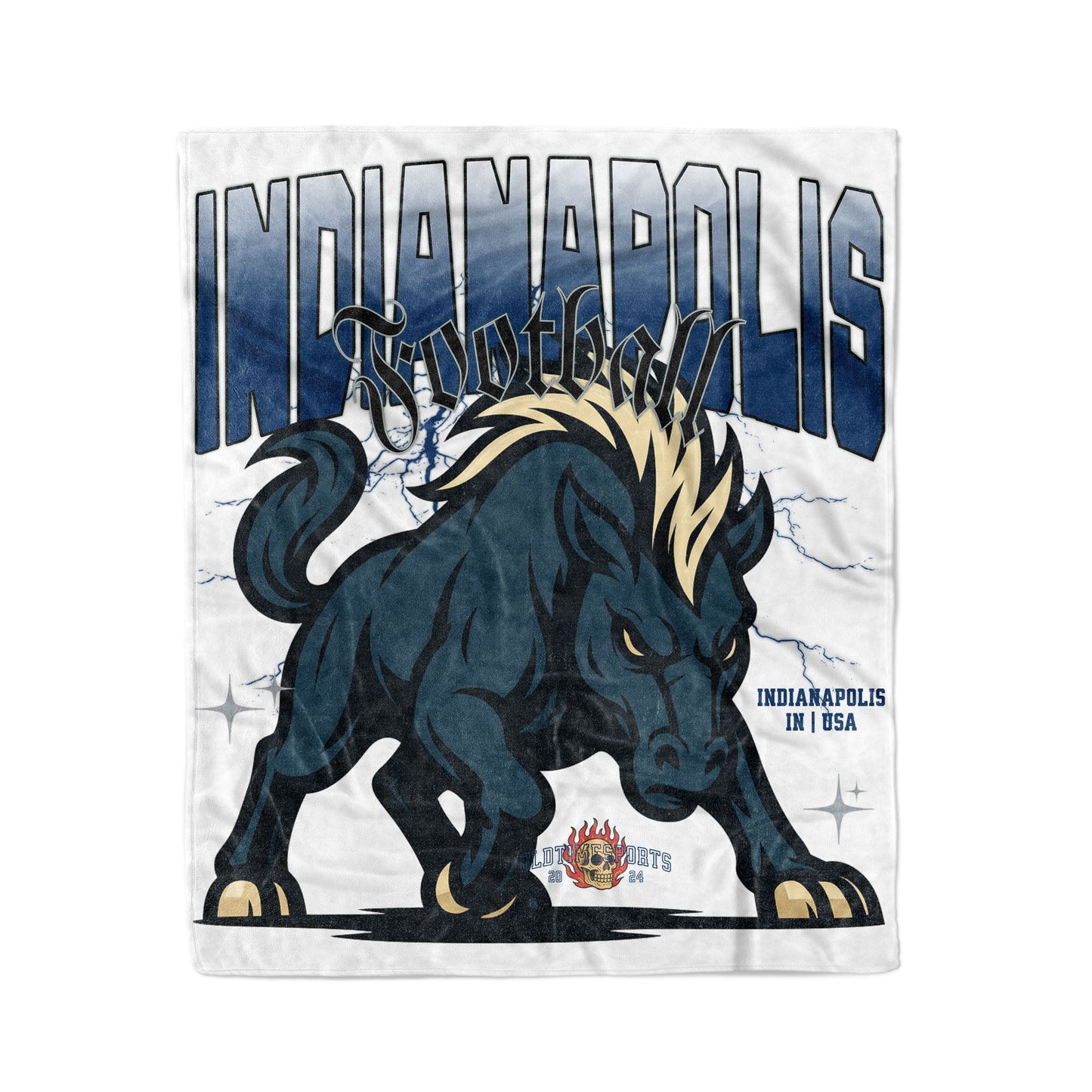 Indianapolis Football 50x60in Fleece Blanket - Old Time Sports