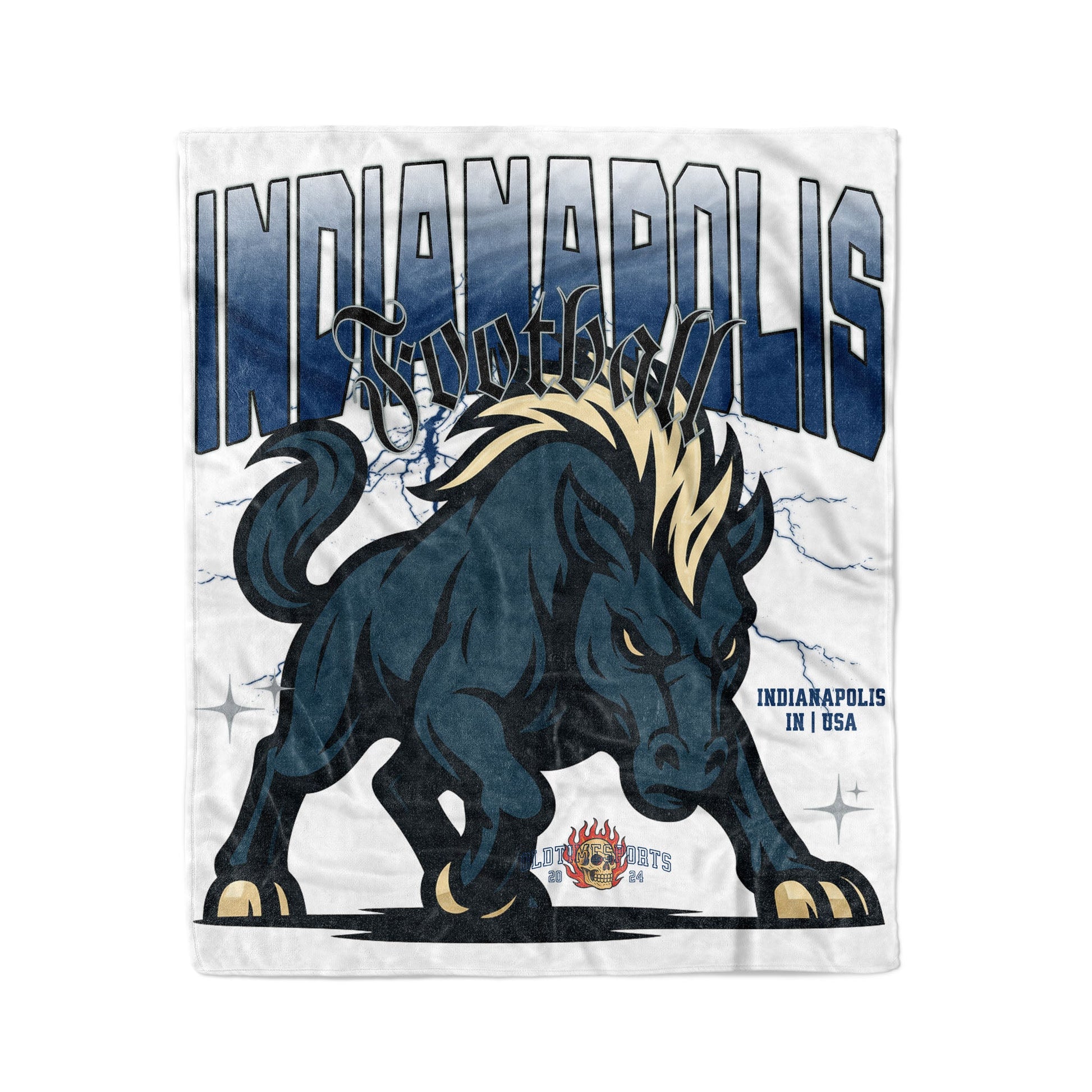Indianapolis Football 50x60in Fleece Blanket - Old Time Sports