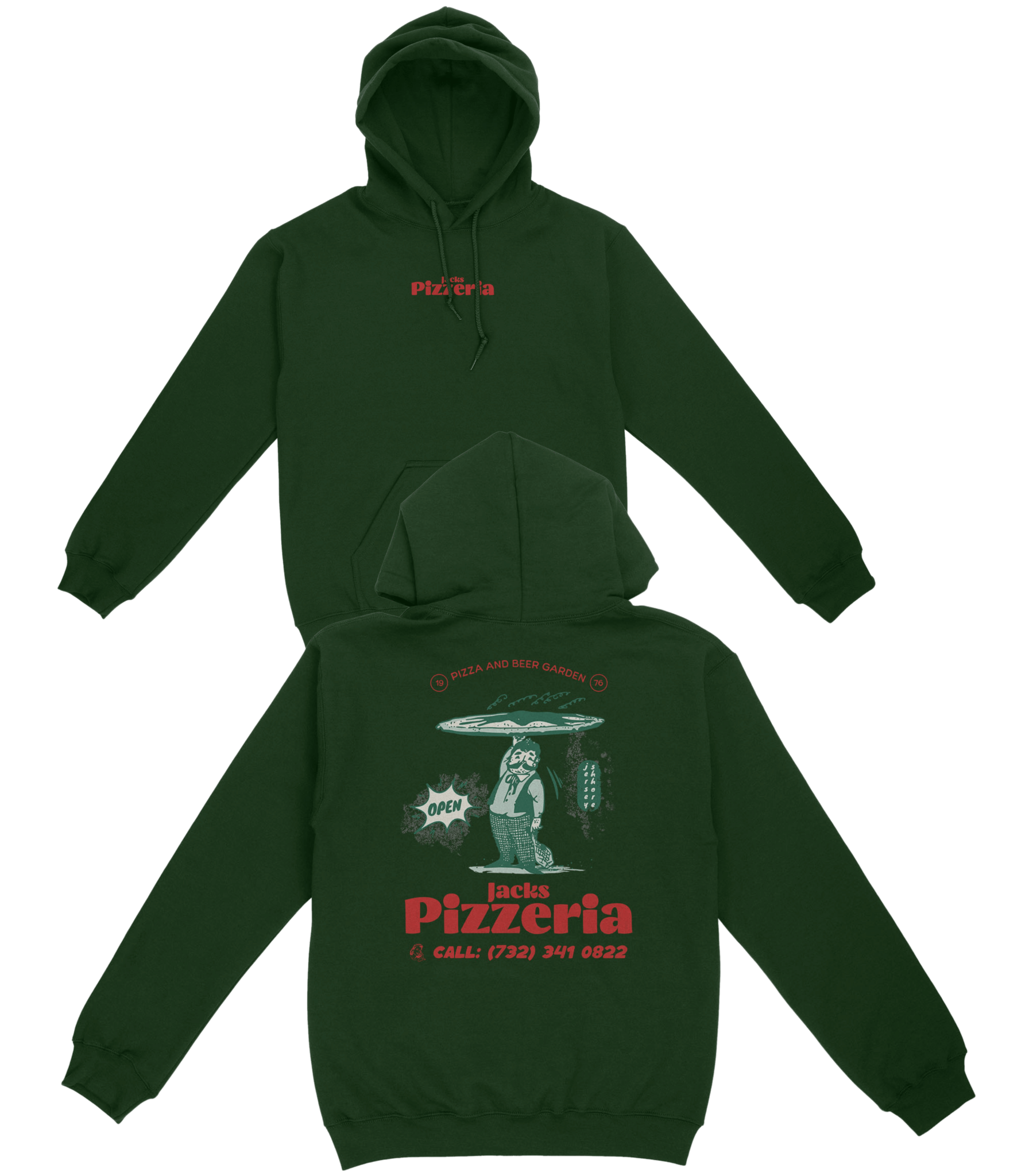 Jacks Pizzeria Basic Hoodie - Old Time Sports