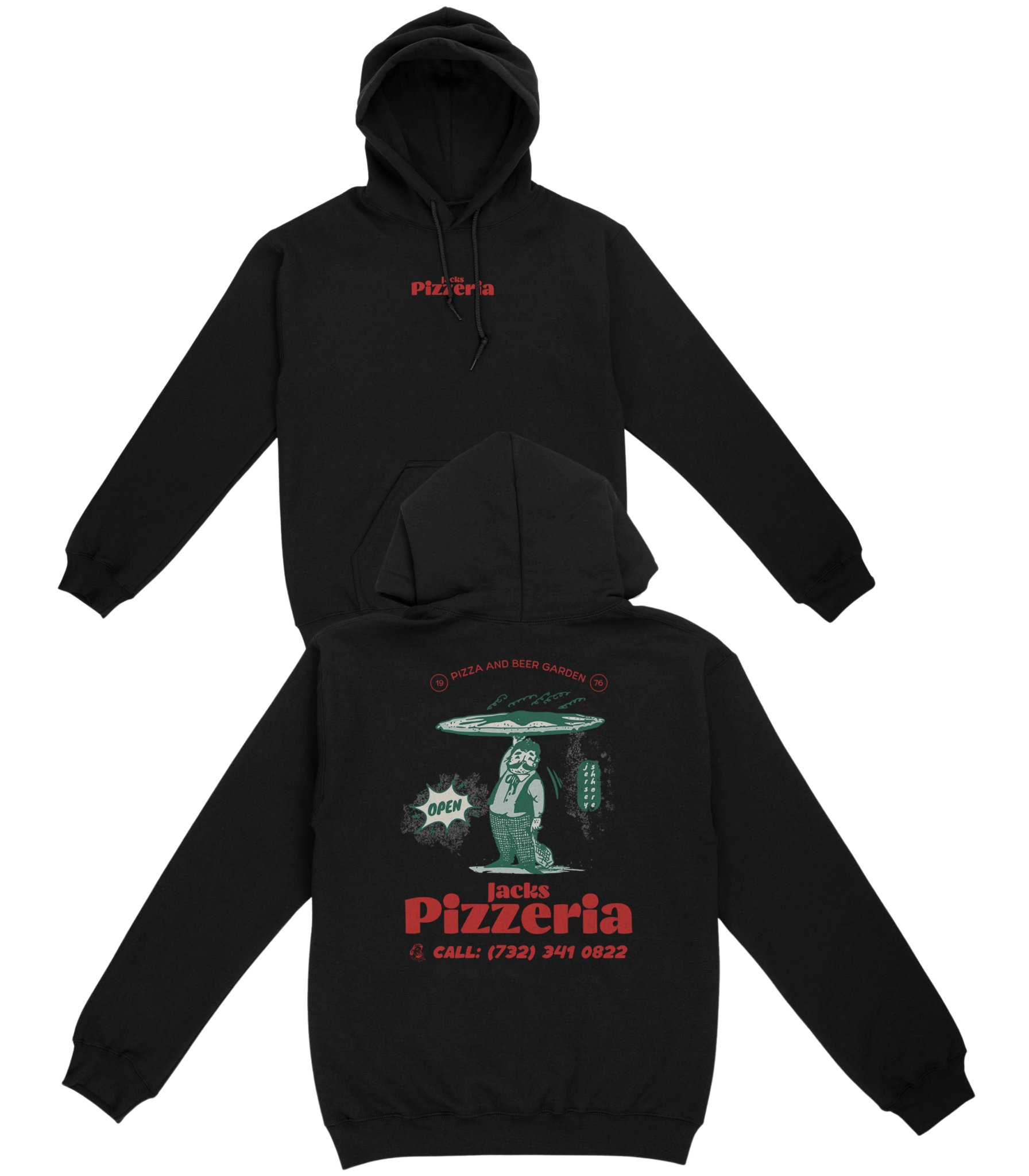 Jacks Pizzeria Basic Hoodie - Old Time Sports