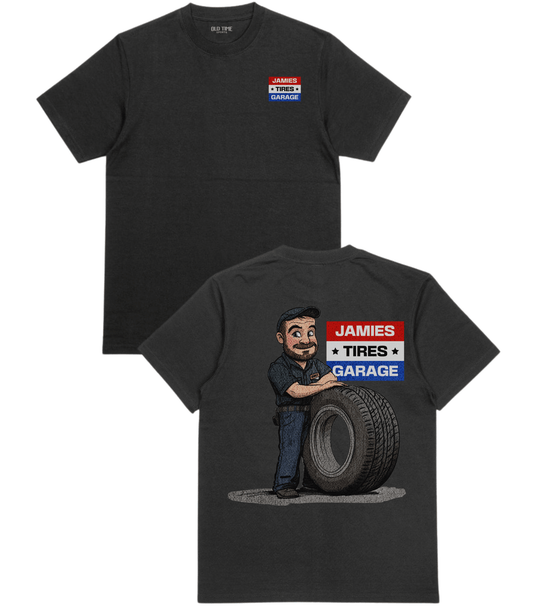 Jamies Tires T-Shirt - Old Time Sports