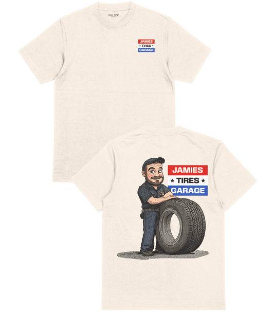 Jamies Tires T-Shirt - Old Time Sports