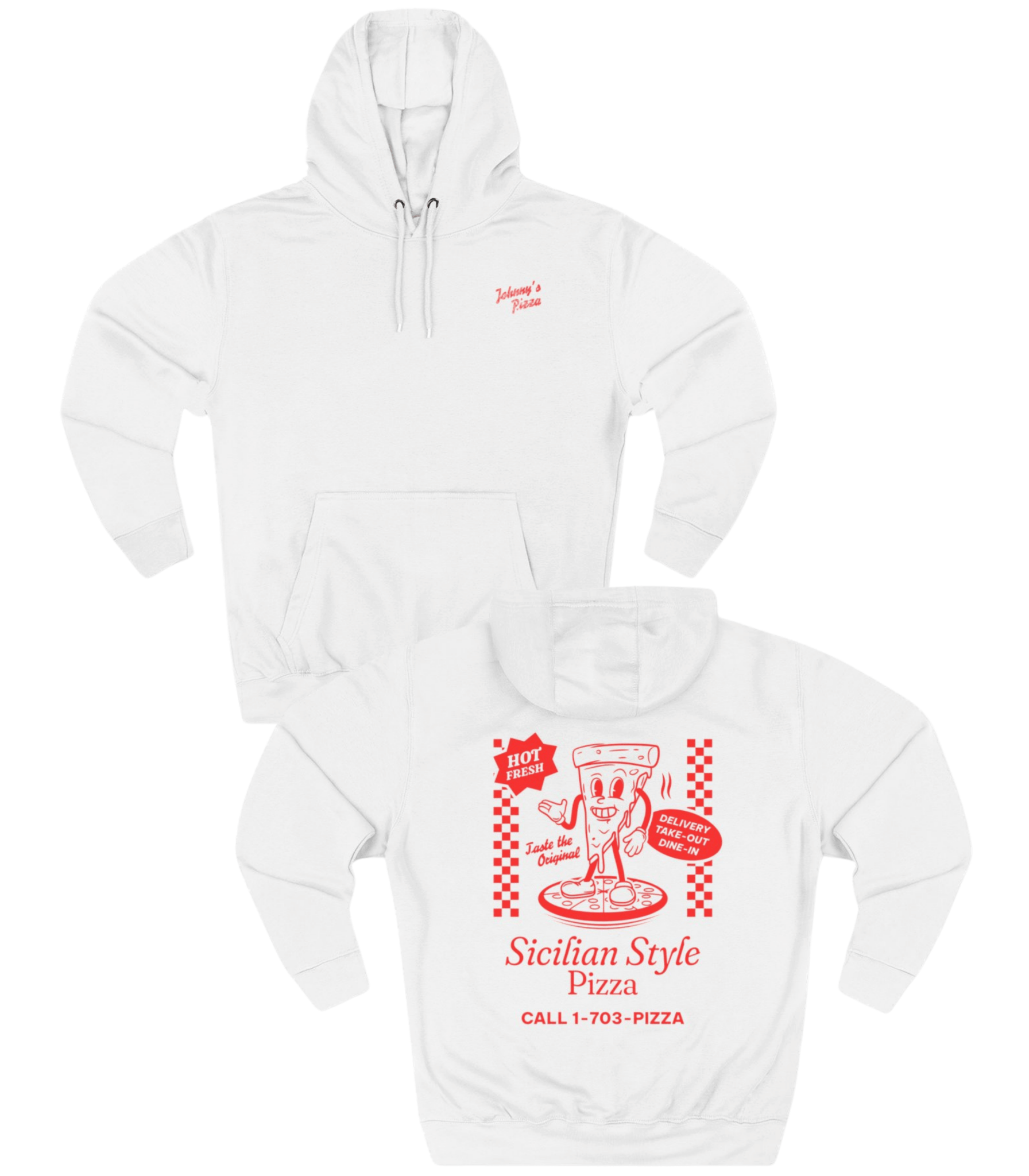 Johnny's Pizza Hoodie - Old Time Sports