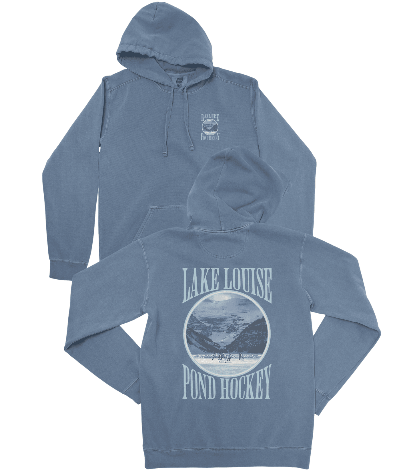 Lake Louise Pond Hockey Premium Hoodie - Old Time Sports
