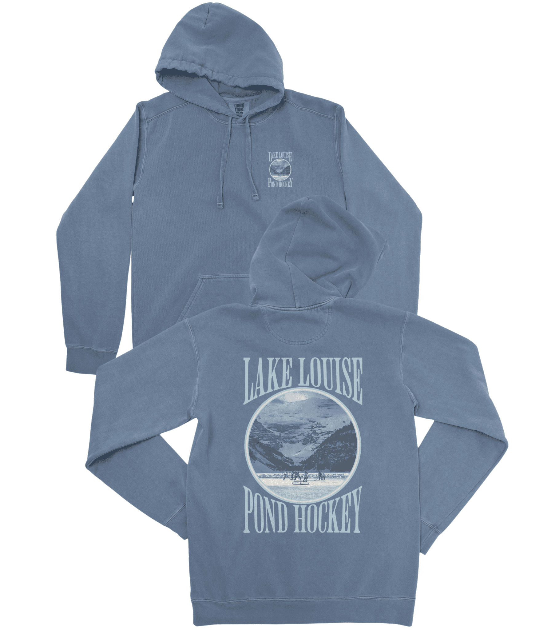 Lake Louise Pond Hockey Premium Hoodie - Old Time Sports
