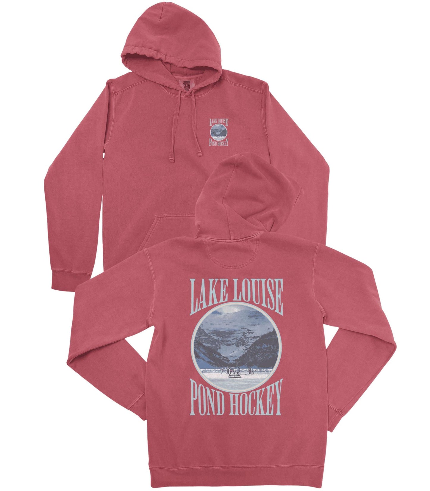Lake Louise Pond Hockey Premium Hoodie - Old Time Sports
