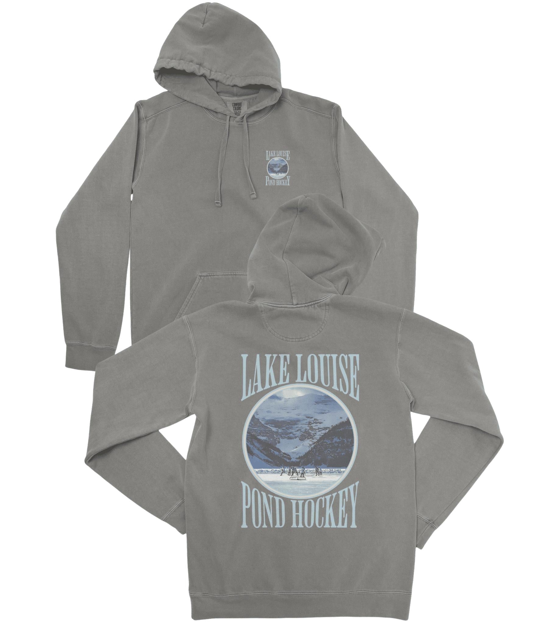 Lake Louise Pond Hockey Premium Hoodie - Old Time Sports