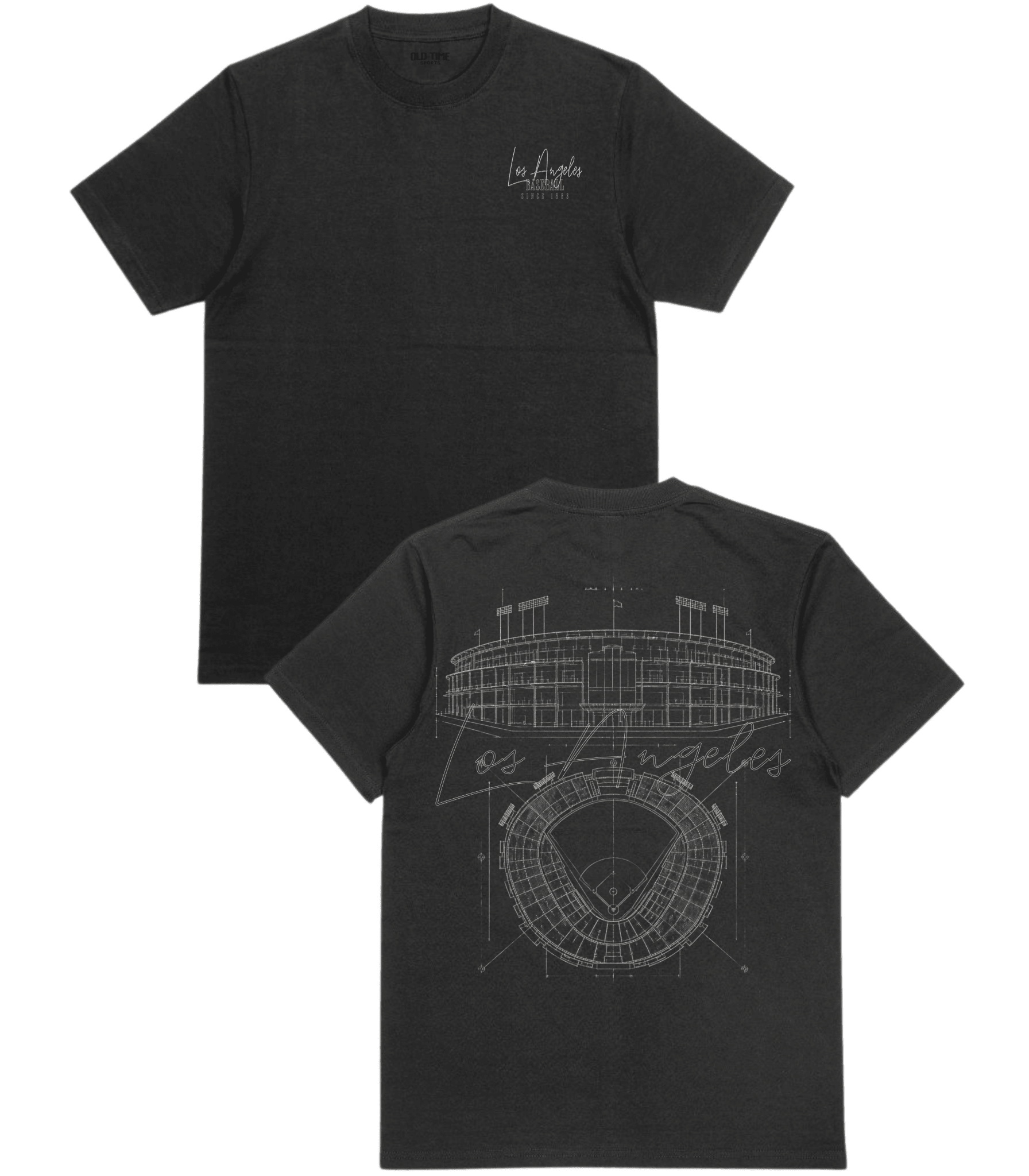 Los Angeles Blueprints T-Shirt - Old Time Sports