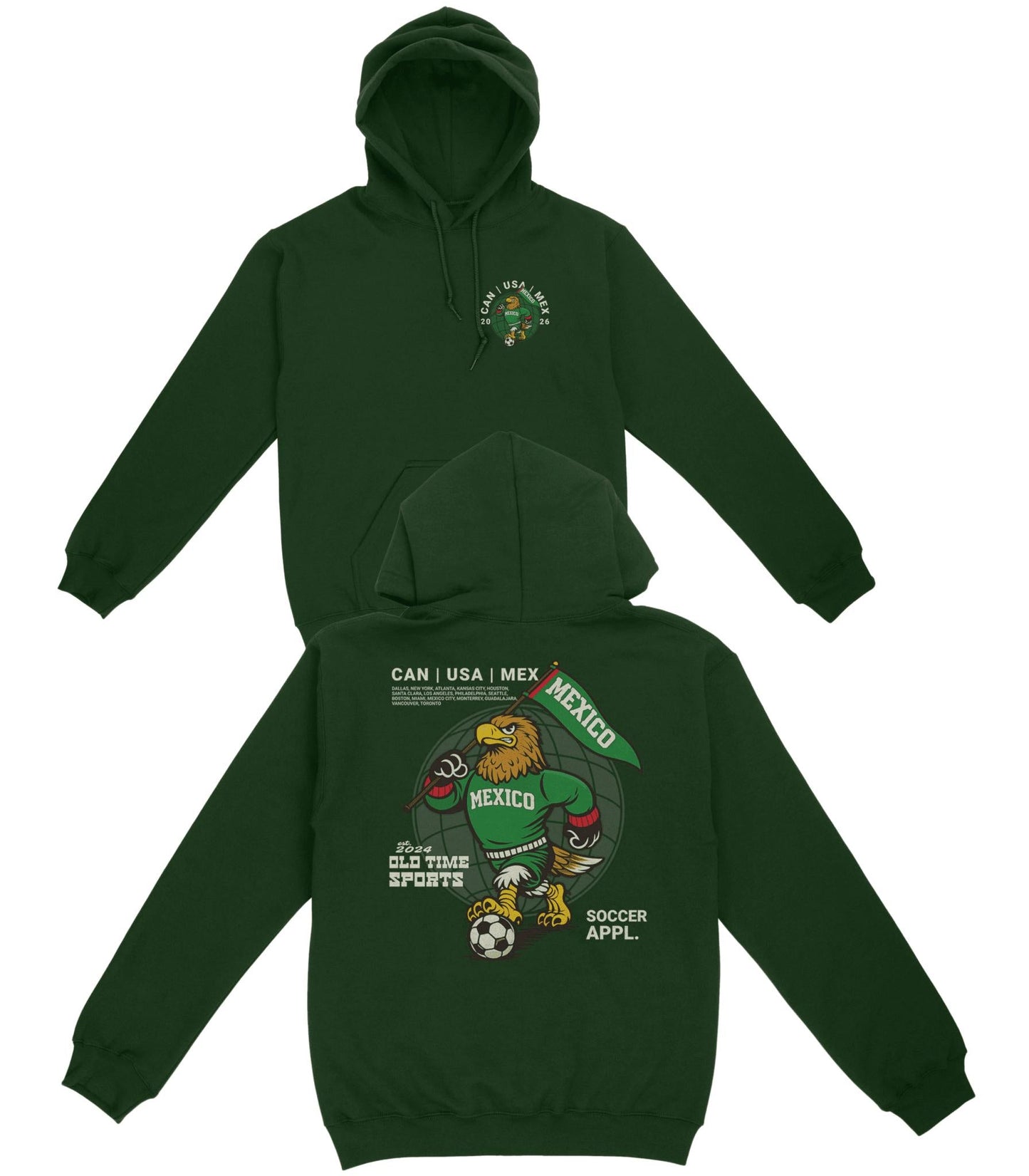 Mexican Soccer Basic Hoodie - Old Time Sports