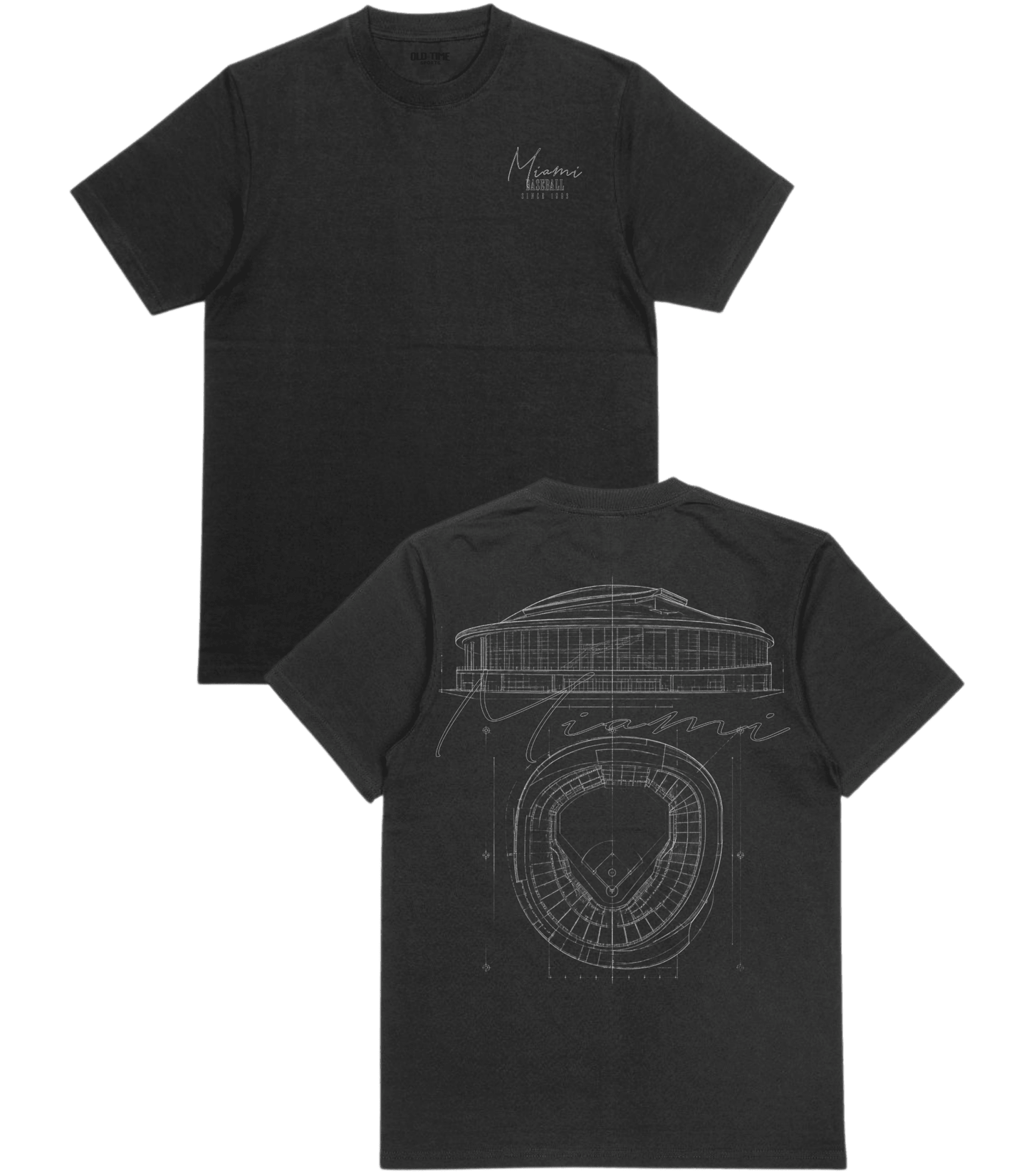 Miami Blueprints T-Shirt - Old Time Sports