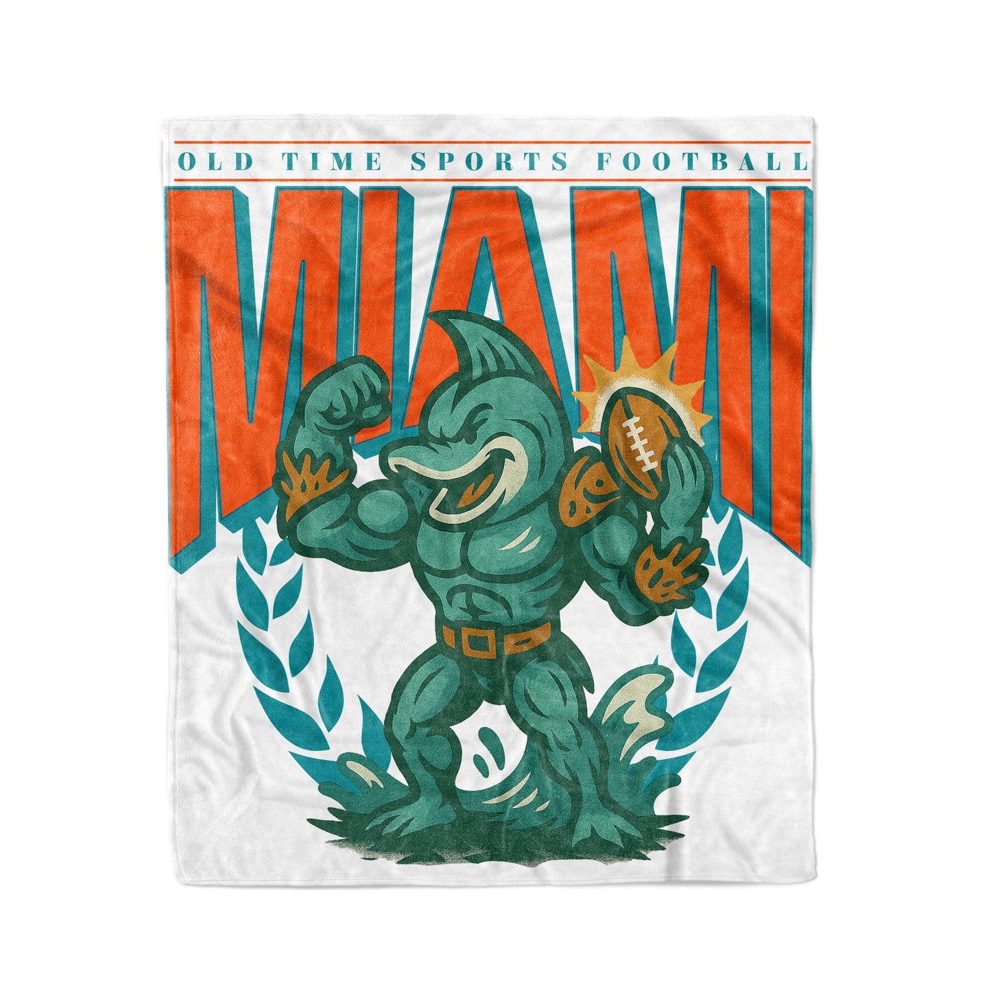 Miami Football 50x60in Fleece Blanket - Old Time Sports