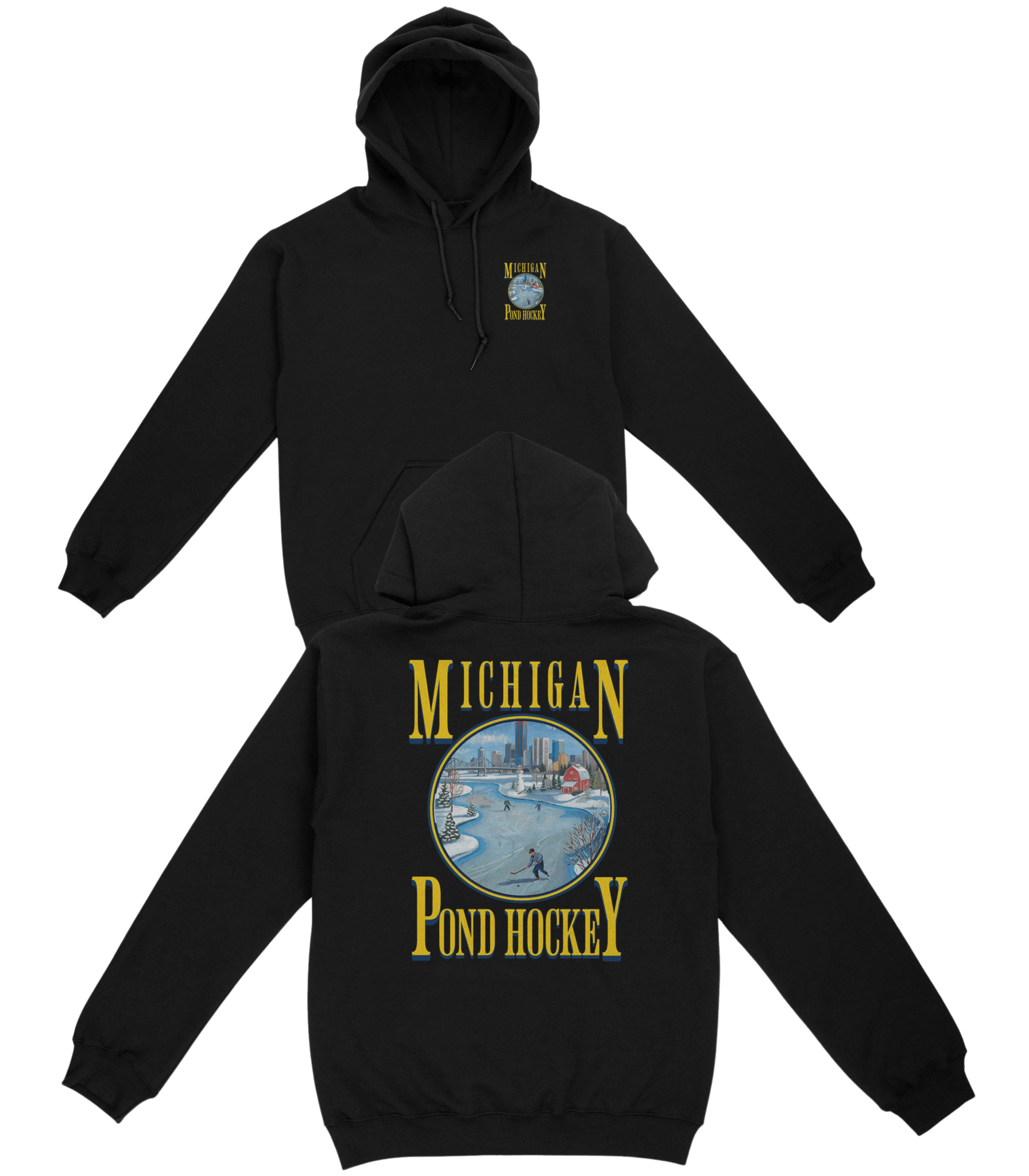 Michigan Pond Hockey Basic Hoodie - Old Time Sports