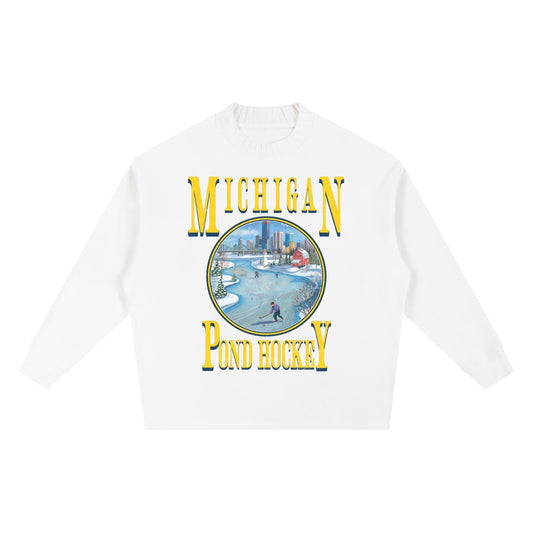 Michigan Pond Hockey Knitted Sweater - Old Time Sports