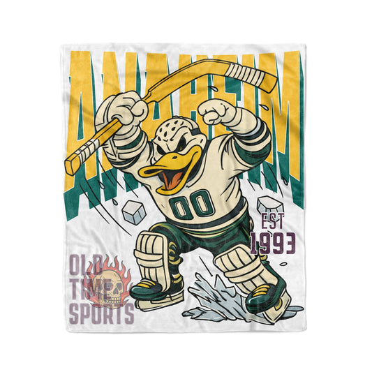 Mighty Anaheim Hockey 50x60in Fleece Blanket - Old Time Sports