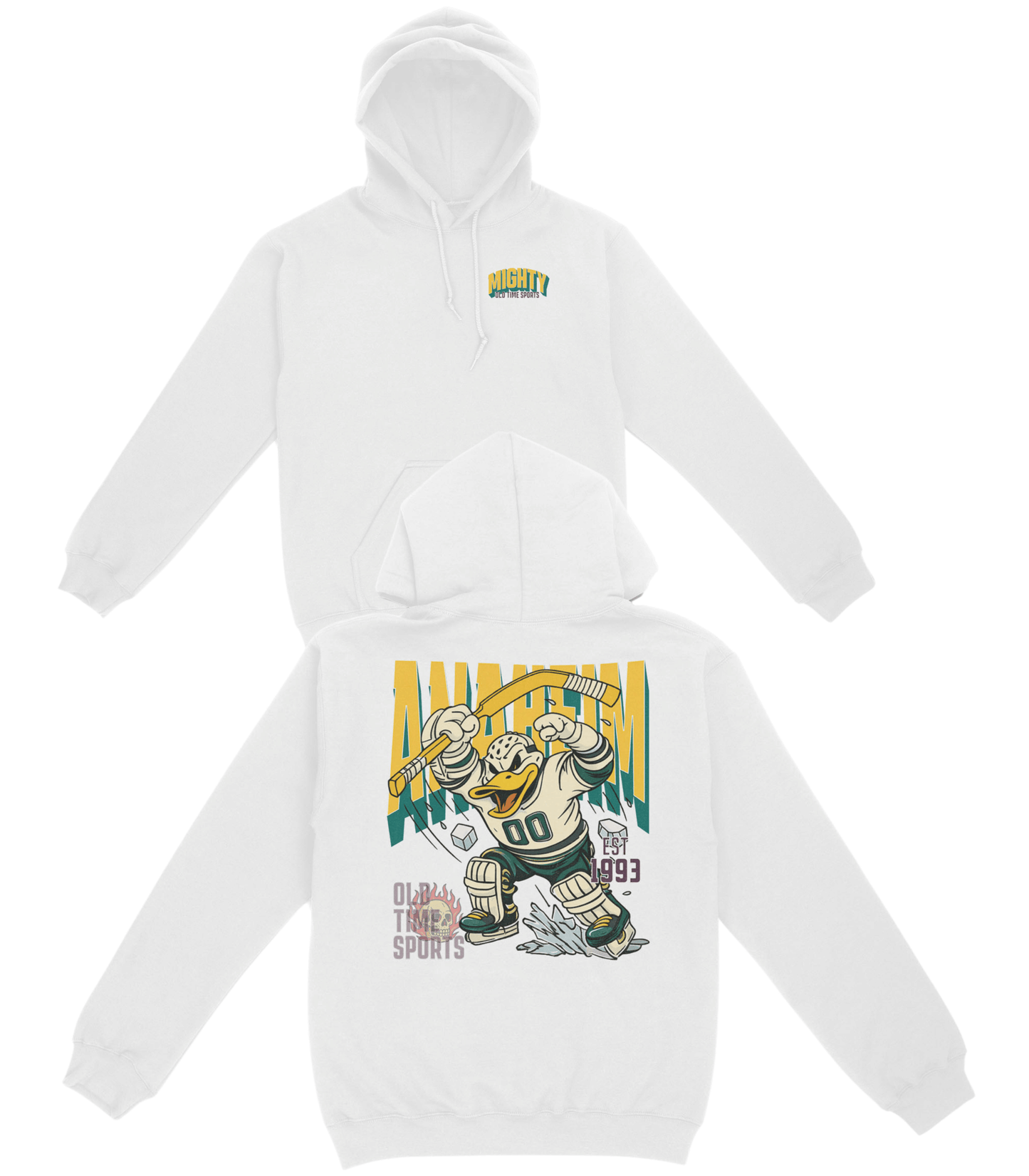 Mighty Anaheim Hockey Basic Hoodie - Old Time Sports