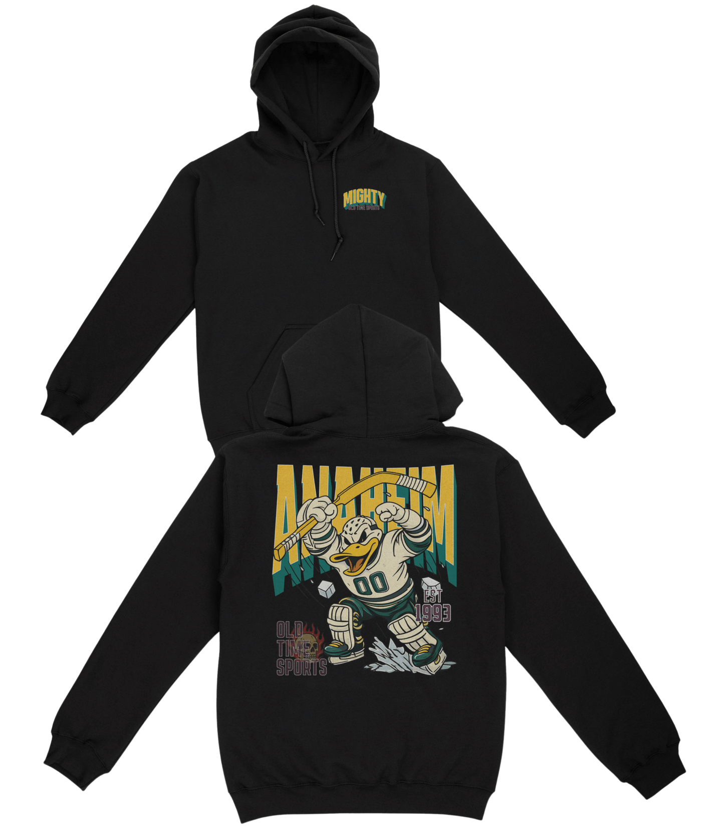 Mighty Anaheim Hockey Basic Hoodie - Old Time Sports