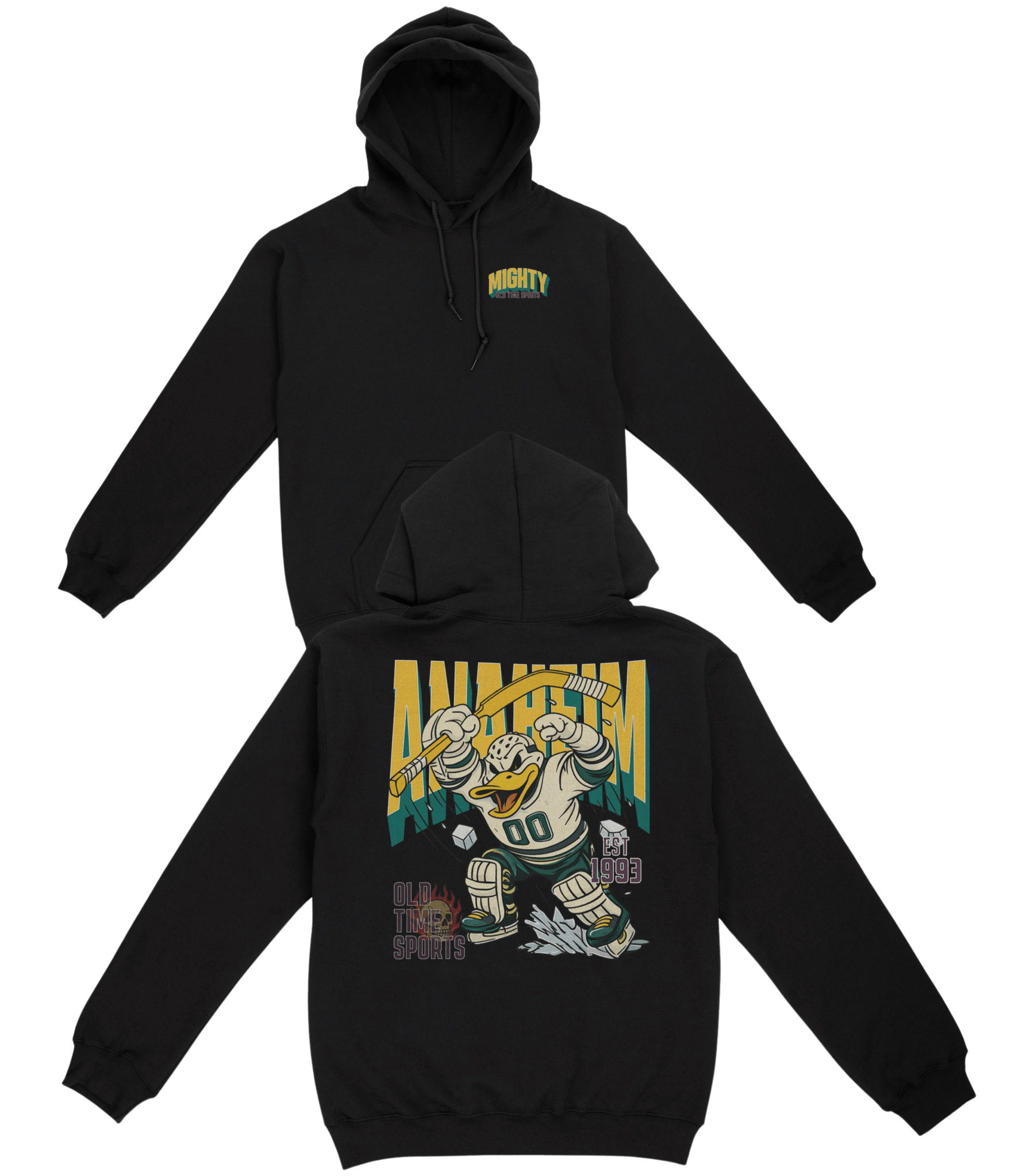 Mighty Anaheim Hockey Basic Hoodie - Old Time Sports