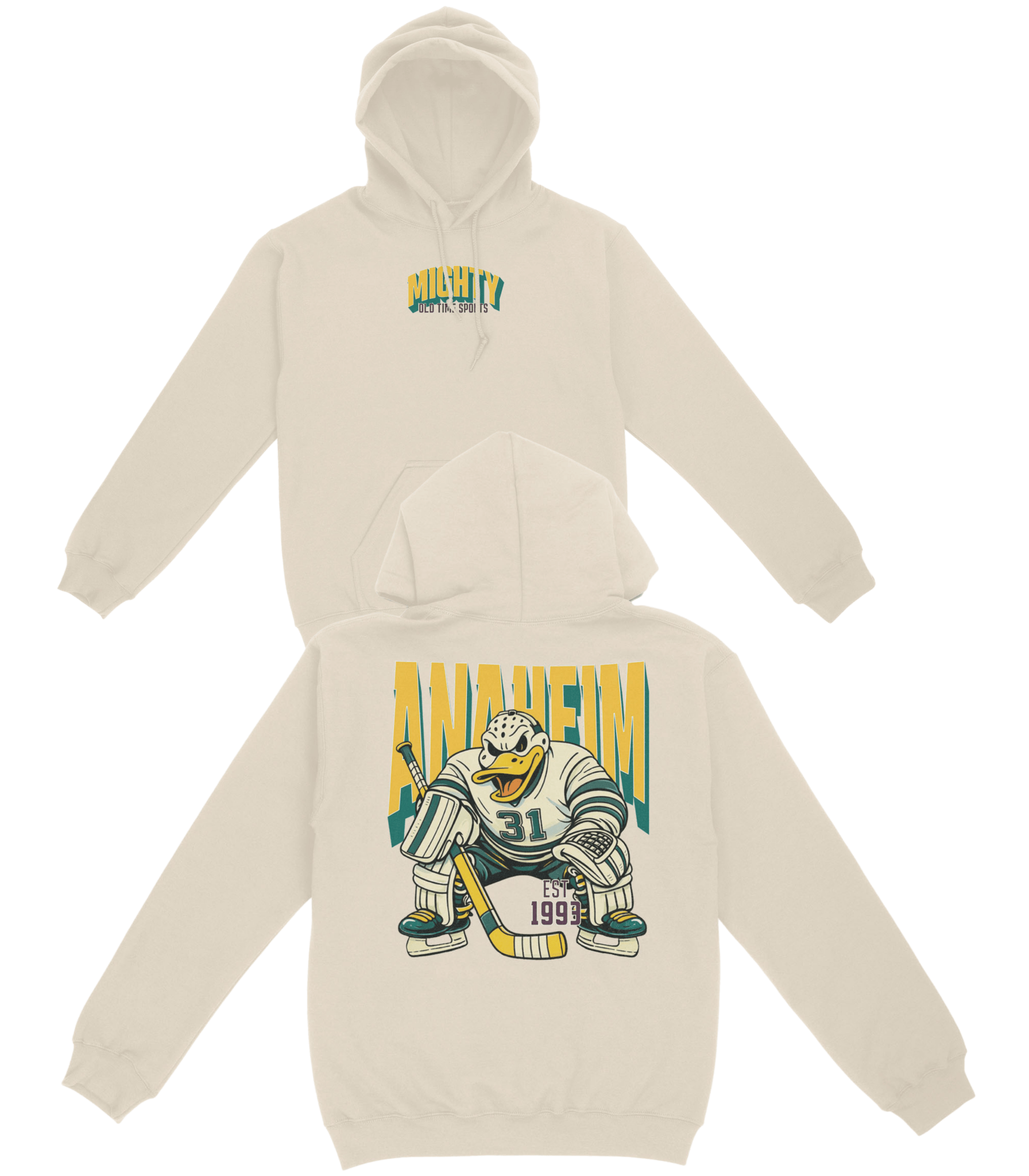 Mighty Anaheim Hockey v2 Basic Hoodie - Old Time Sports