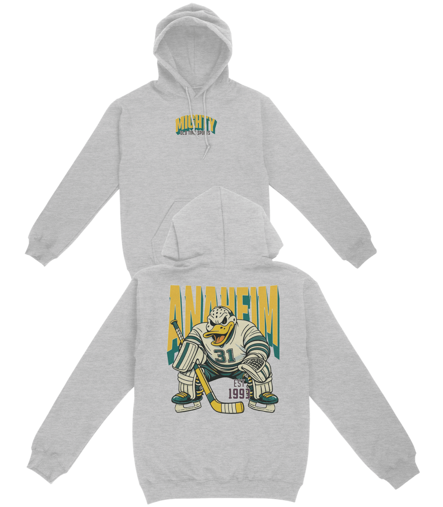Mighty Anaheim Hockey v2 Basic Hoodie - Old Time Sports