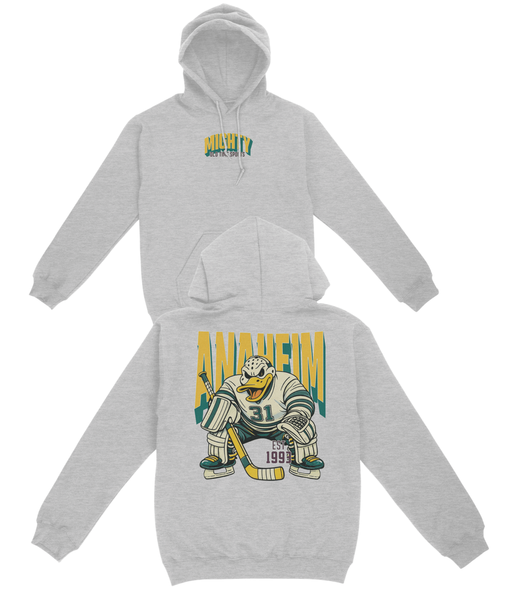 Mighty Anaheim Hockey v2 Basic Hoodie - Old Time Sports