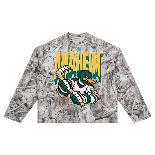 Mighty Anaheim Waffle Camo Longsleeve - Old Time Sports