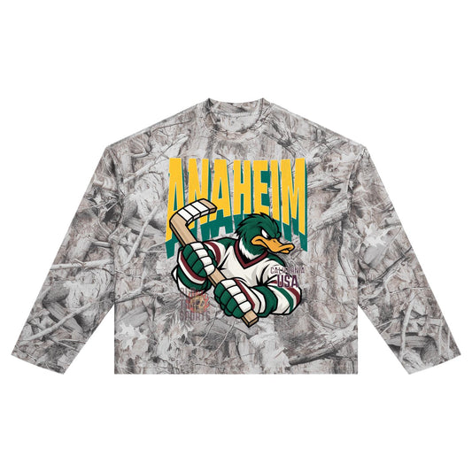 Mighty Anaheim Waffle Camo Longsleeve - Old Time Sports