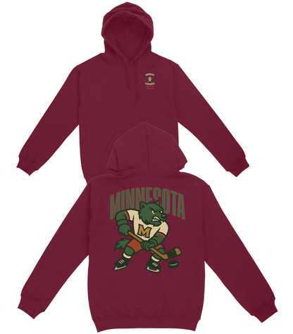 Minnesota Hockey v2 Basic Hoodie - Old Time Sports
