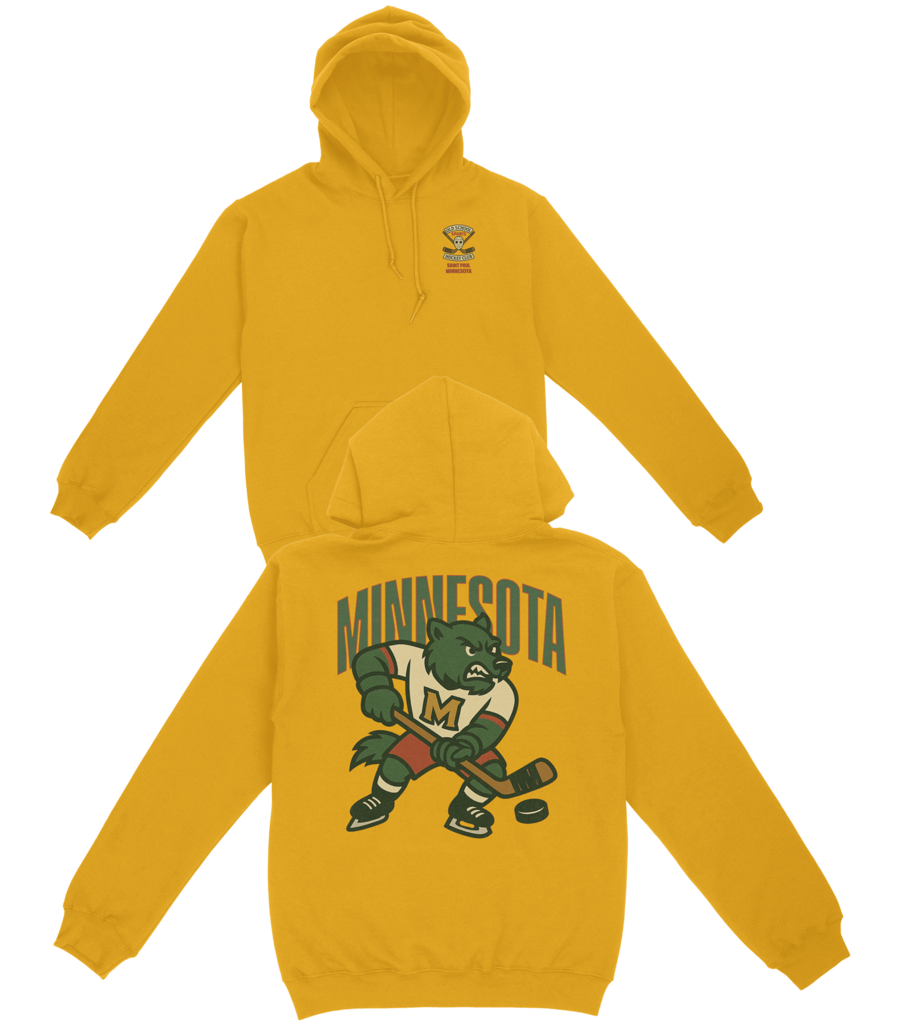 Minnesota Hockey v2 Basic Hoodie - Old Time Sports