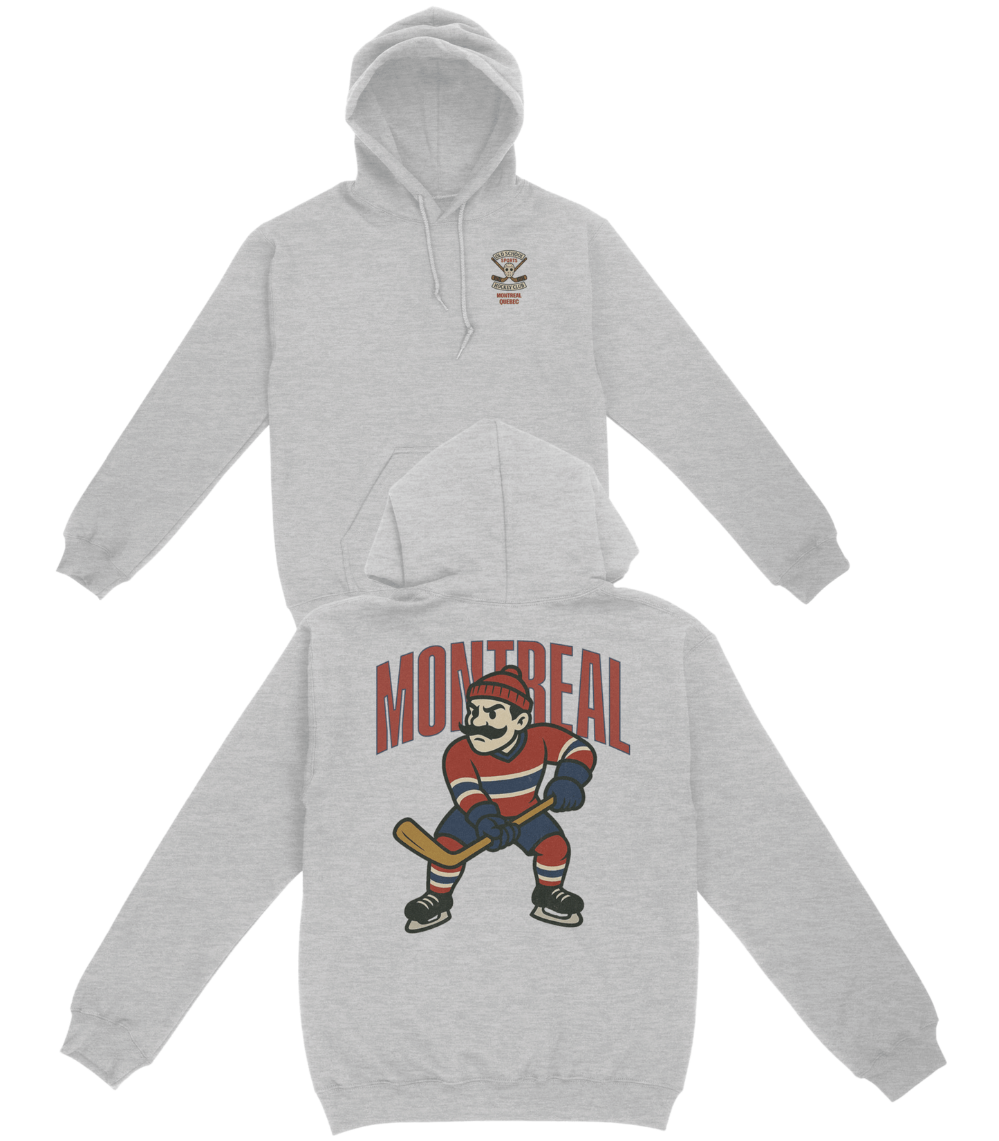 Montreal Hockey v1 Basic Hoodie - Old Time Sports