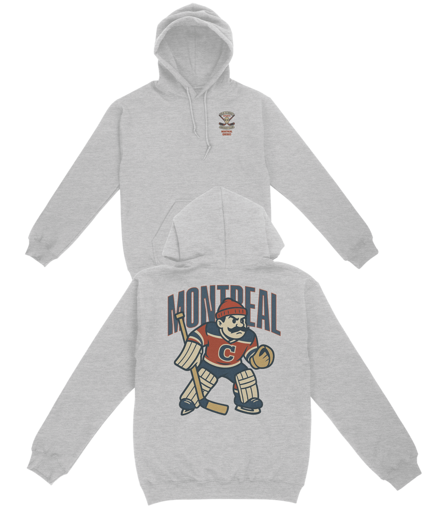 Montreal Hockey v2 Basic Hoodie - Old Time Sports