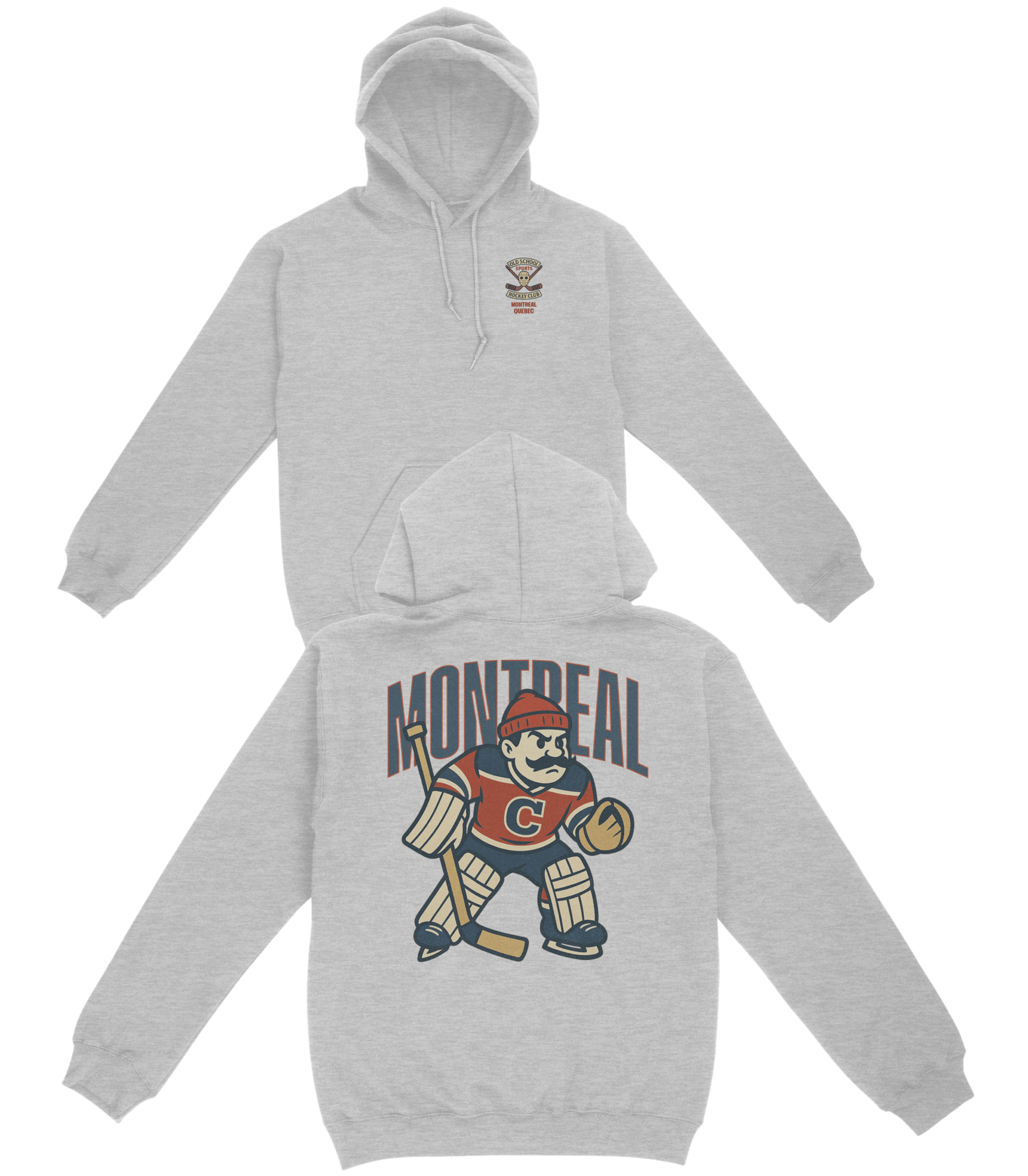 Montreal Hockey v2 Basic Hoodie - Old Time Sports