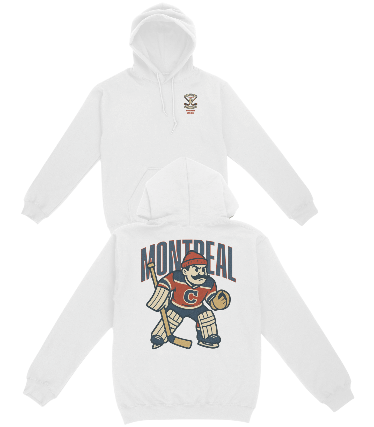 Montreal Hockey v2 Basic Hoodie - Old Time Sports