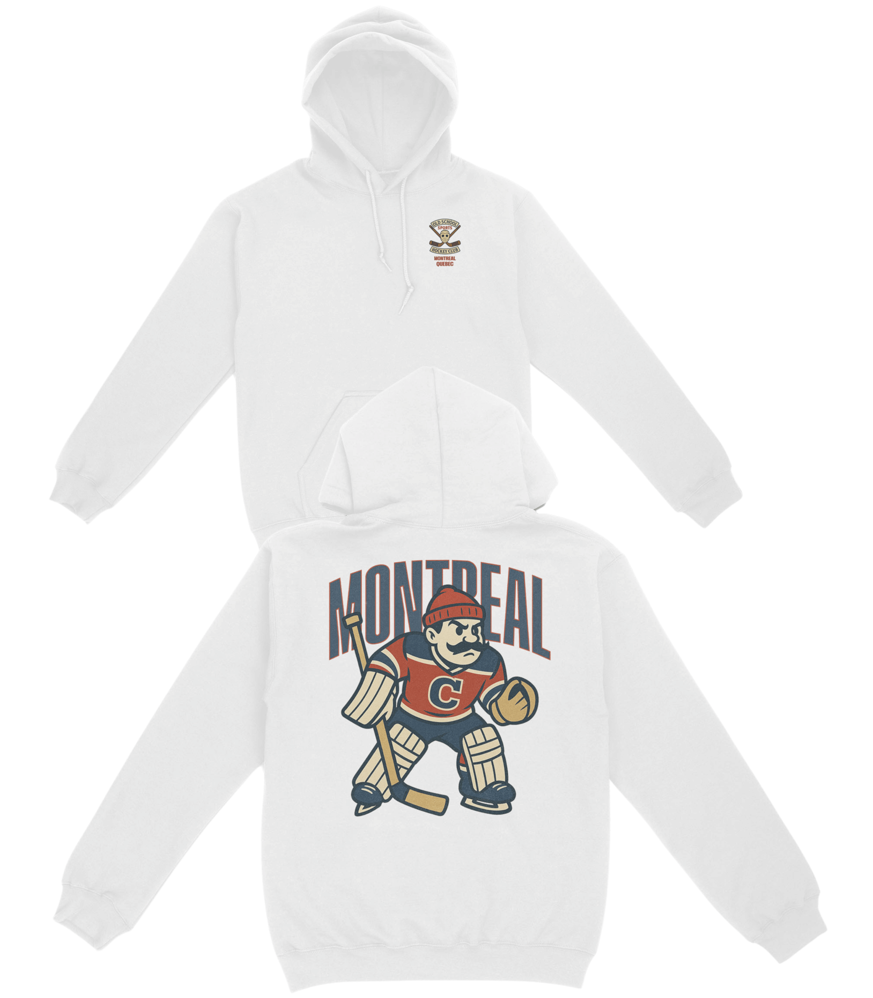 Montreal Hockey v2 Basic Hoodie - Old Time Sports