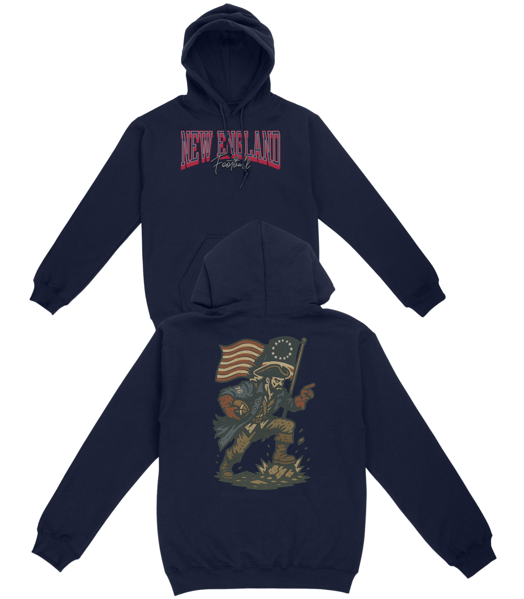 New England Football Basic Hoodie - Old Time Sports