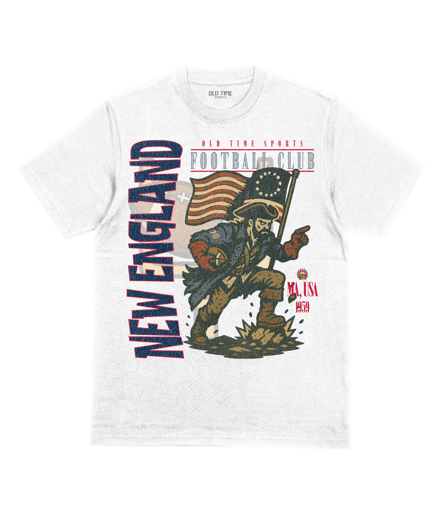 New England Football v2 T-Shirt - Old Time Sports