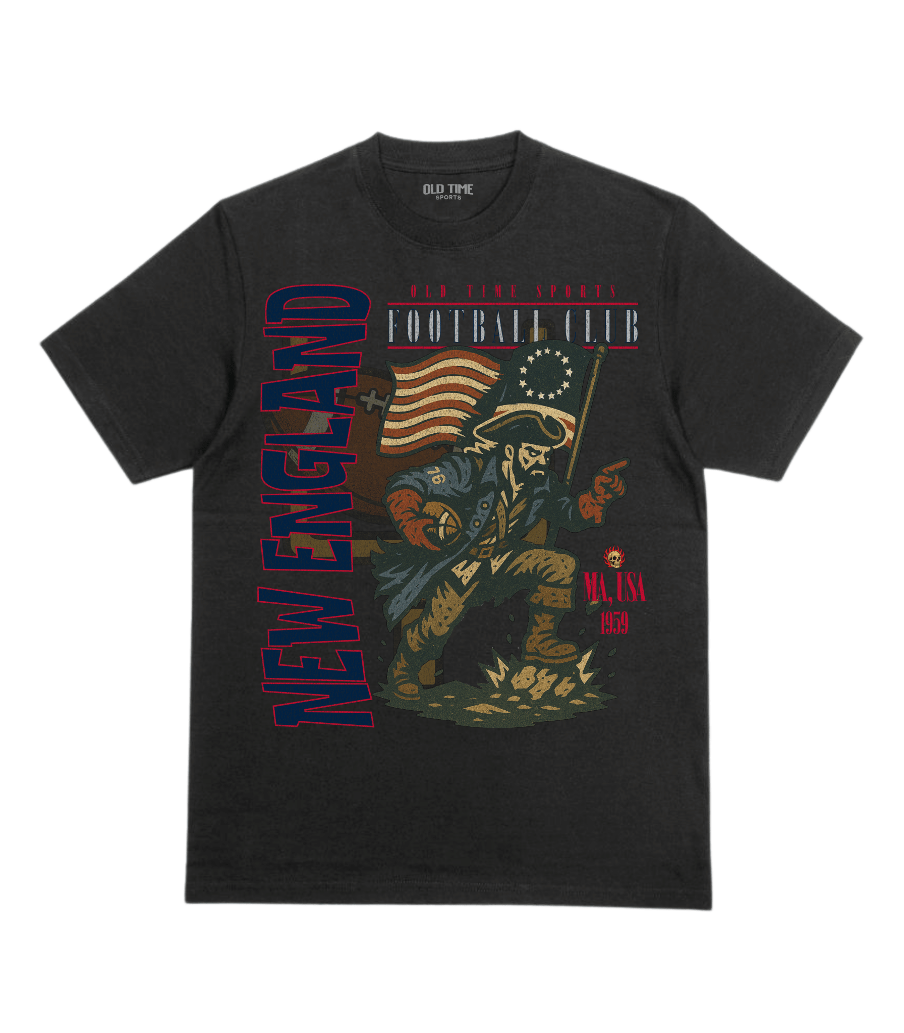 New England Football v2 T-Shirt - Old Time Sports