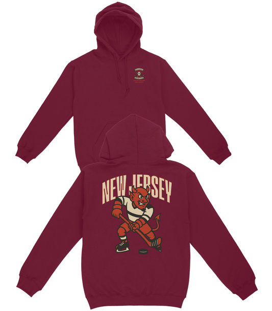 New Jersey Hockey v1 Basic Hoodie - Old Time Sports
